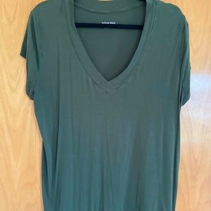 Olive green short sleeve top